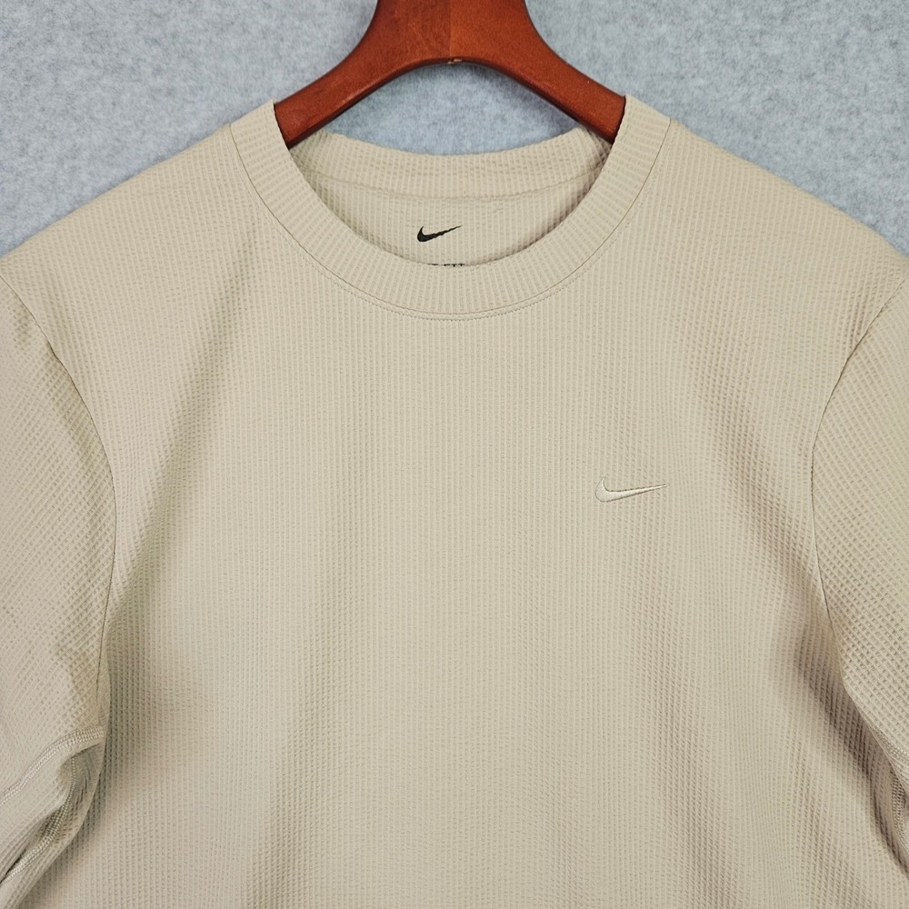 Nike Dri-FIT Seersucker Versatile Top Shirt Mens Size Med Khaki HJ4043-253 New